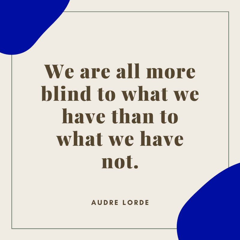 Audre Lorde Quote on Gratitude