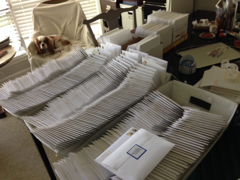 Envelopes ready to mail
